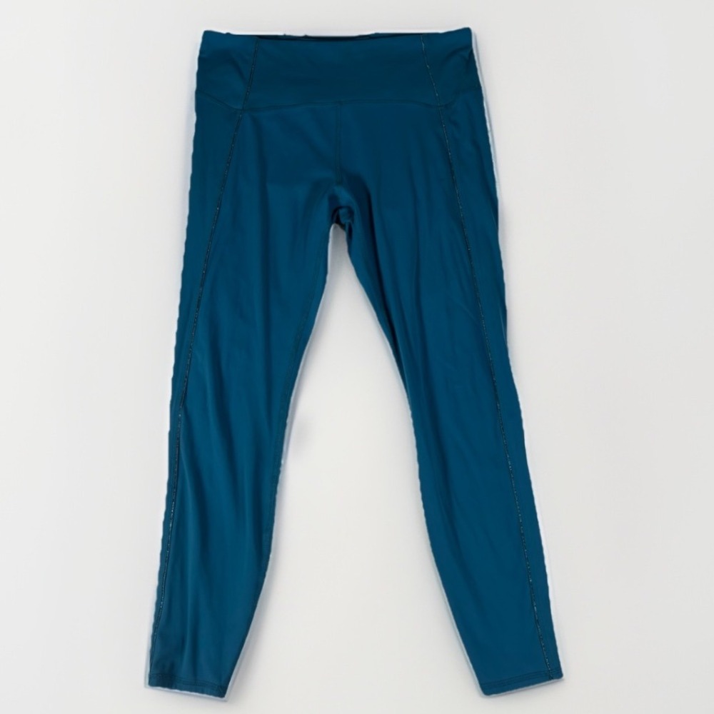 JoyLab Womens Leggings Large Teal Blue Sparkle Detail‎ Athletic Comfortcore Yoga